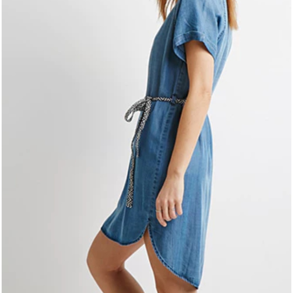 Life in Progress Belt Chambray Dress